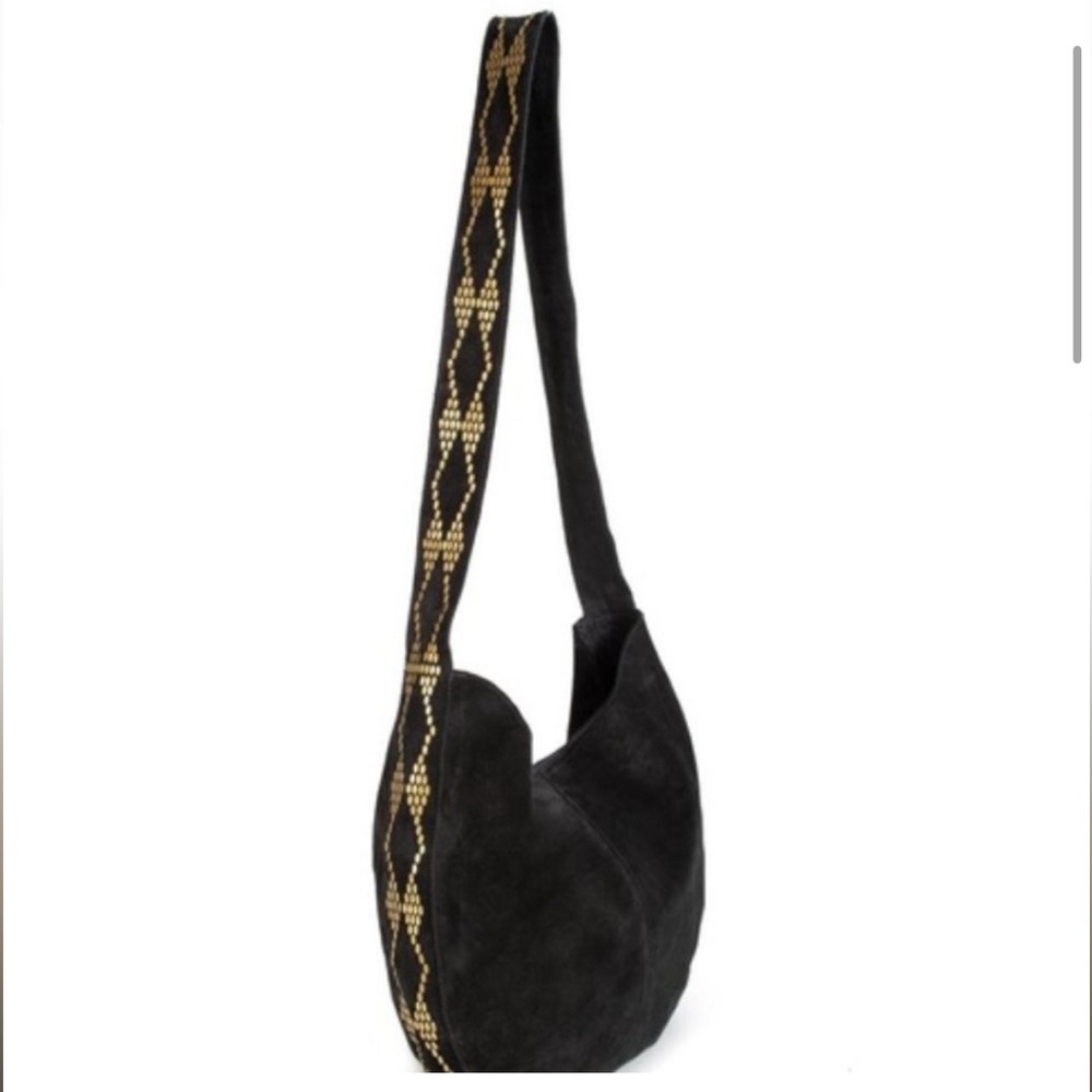 ISO Calleen Cordero Basia Black Suede Bag